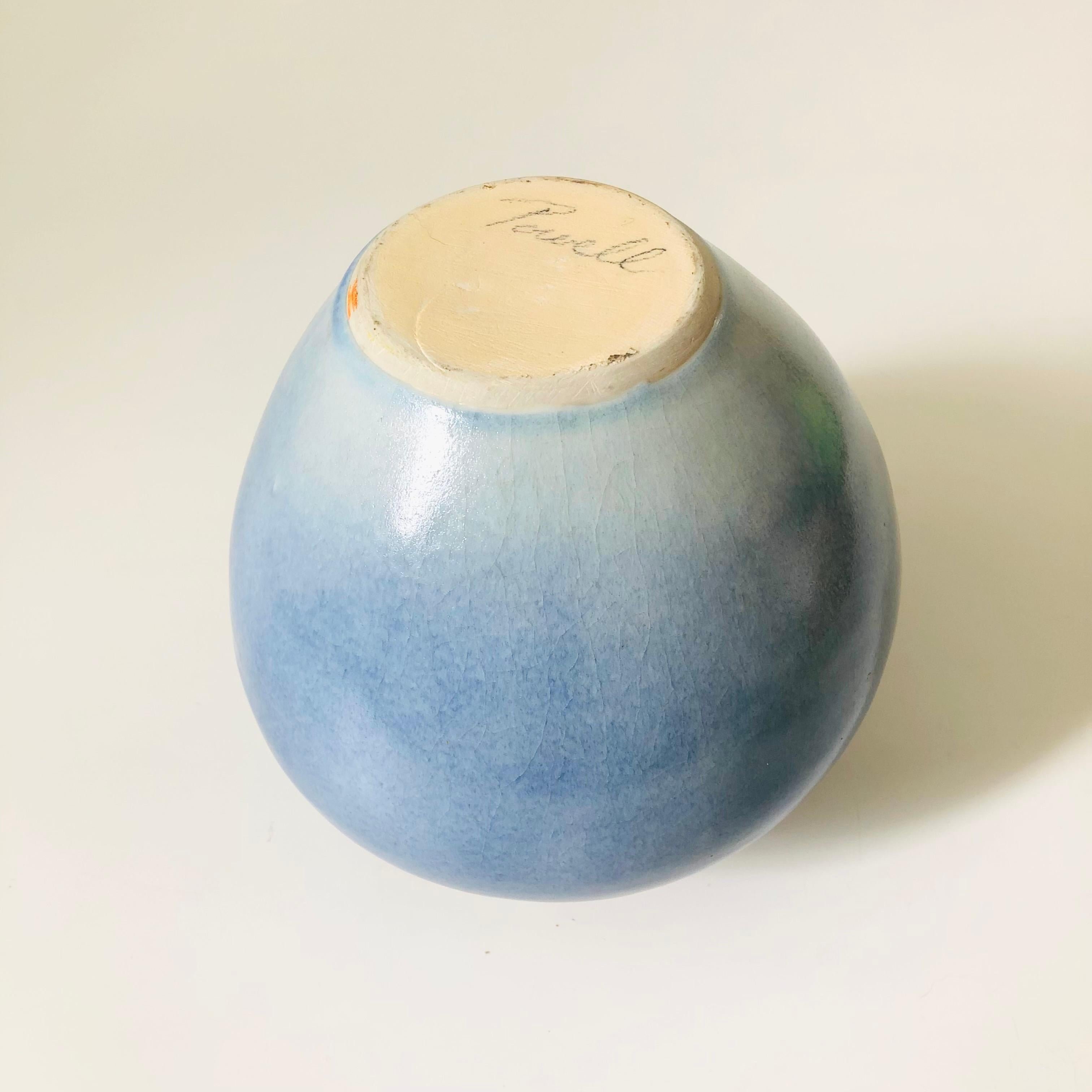 Blue and Purple Studio Pottery Vase For Sale 1