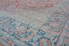 Blue and Red Antique Persian Mahal Carpet