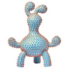 Blue and Red Playful Creature Sculpture, Ahryun Lee