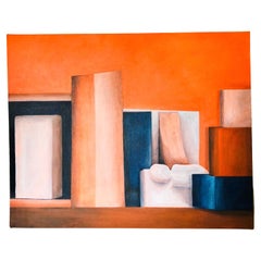 Blue and Red Still Life Oil Painting