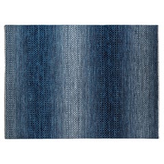 Blue and Silver Multicolored Area Rug