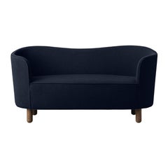 Blue and Smoked Oak Raf Simons Vidar 3 Mingle Sofa by Lassen