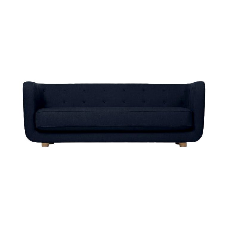 Raf Simons Vidar 3 Vilhelm Sofa aus blauer und rauchfarbener Eiche von Lassen