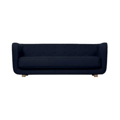 Raf Simons Vidar 3 Vilhelm Sofa aus blauer und rauchfarbener Eiche von Lassen
