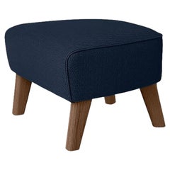 Sahco Zero-Fußhocker aus blauer und geräucherter Eiche von Lassen