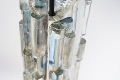 Farol de cristal Kalmar azul y ahumado, Austria, 1970