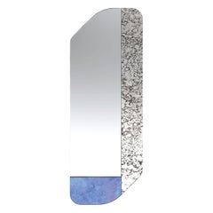 Blue and Speckled WG.C1.D Hand-Crafted Wall Mirror