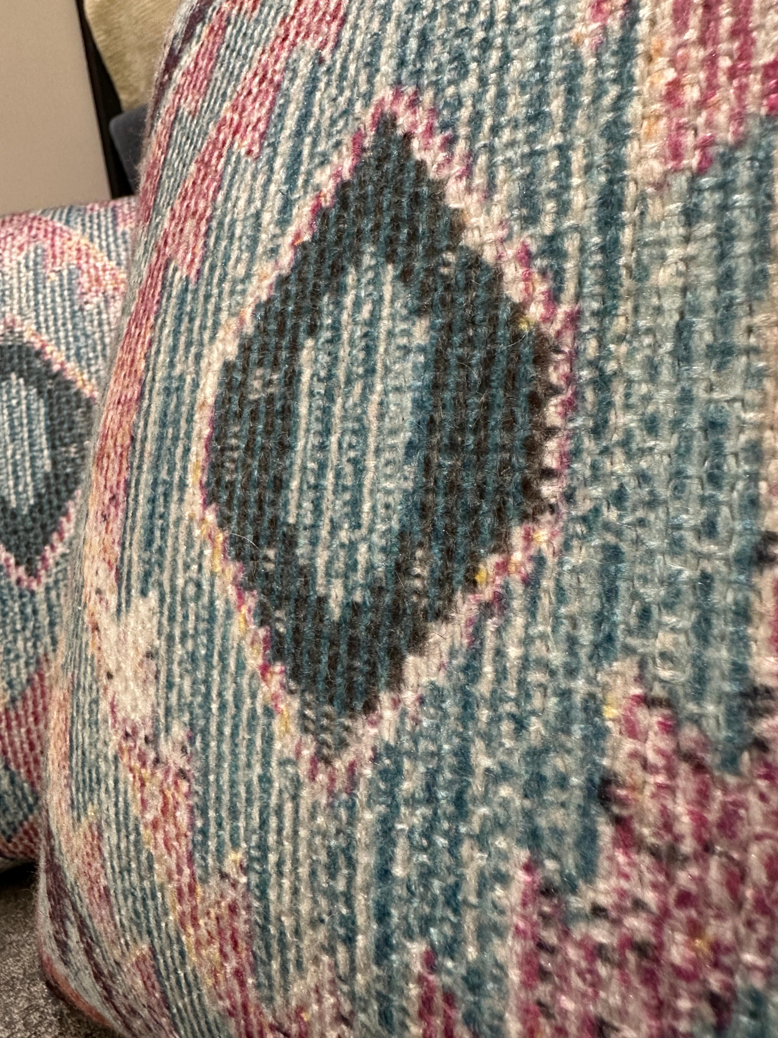 Coton Coussin bleu et violet coucher de soleil Bohème en vente