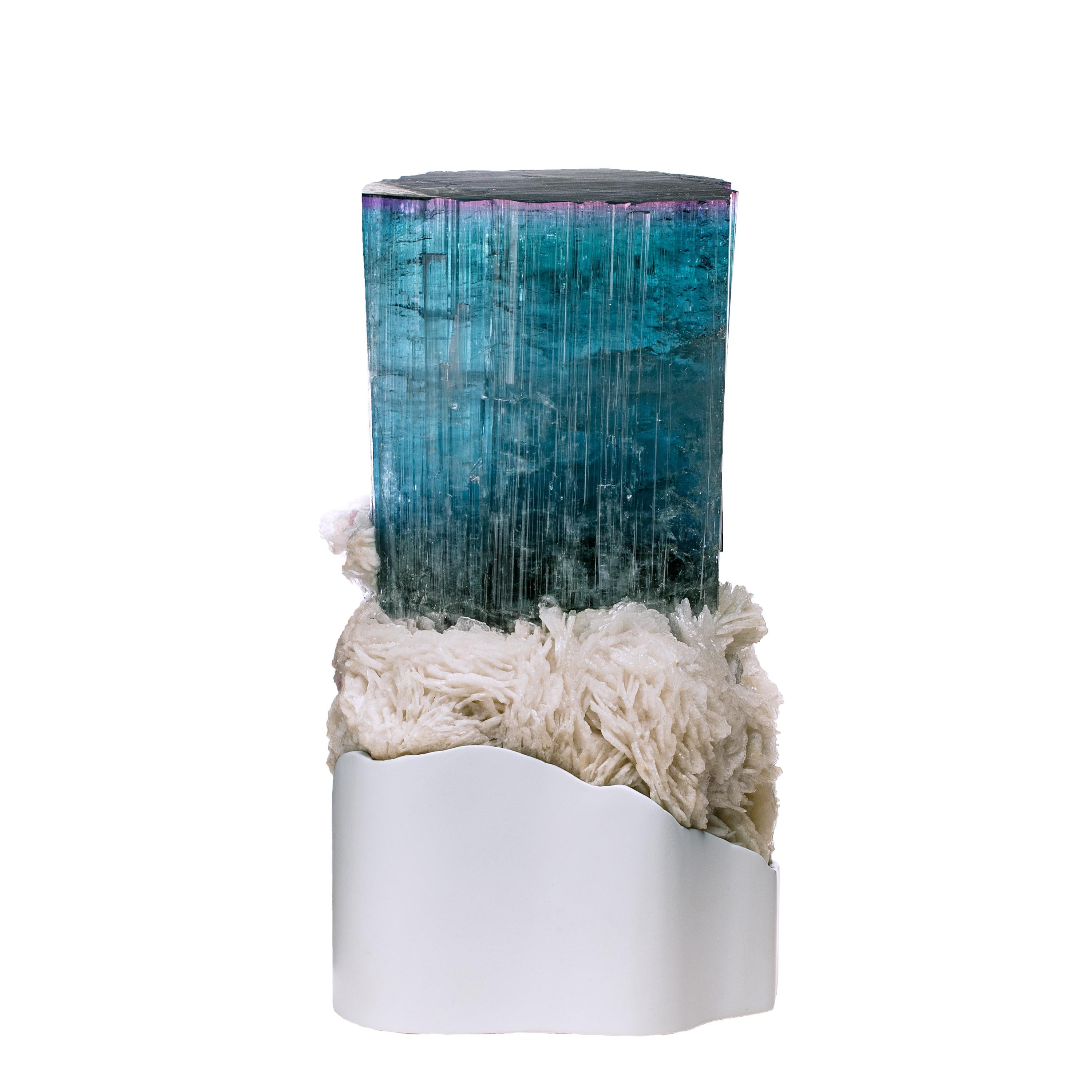 18th Century and Earlier Blue and Violet Tourmaline Crystal Specimen - Paprok, Afghanistan For Sale