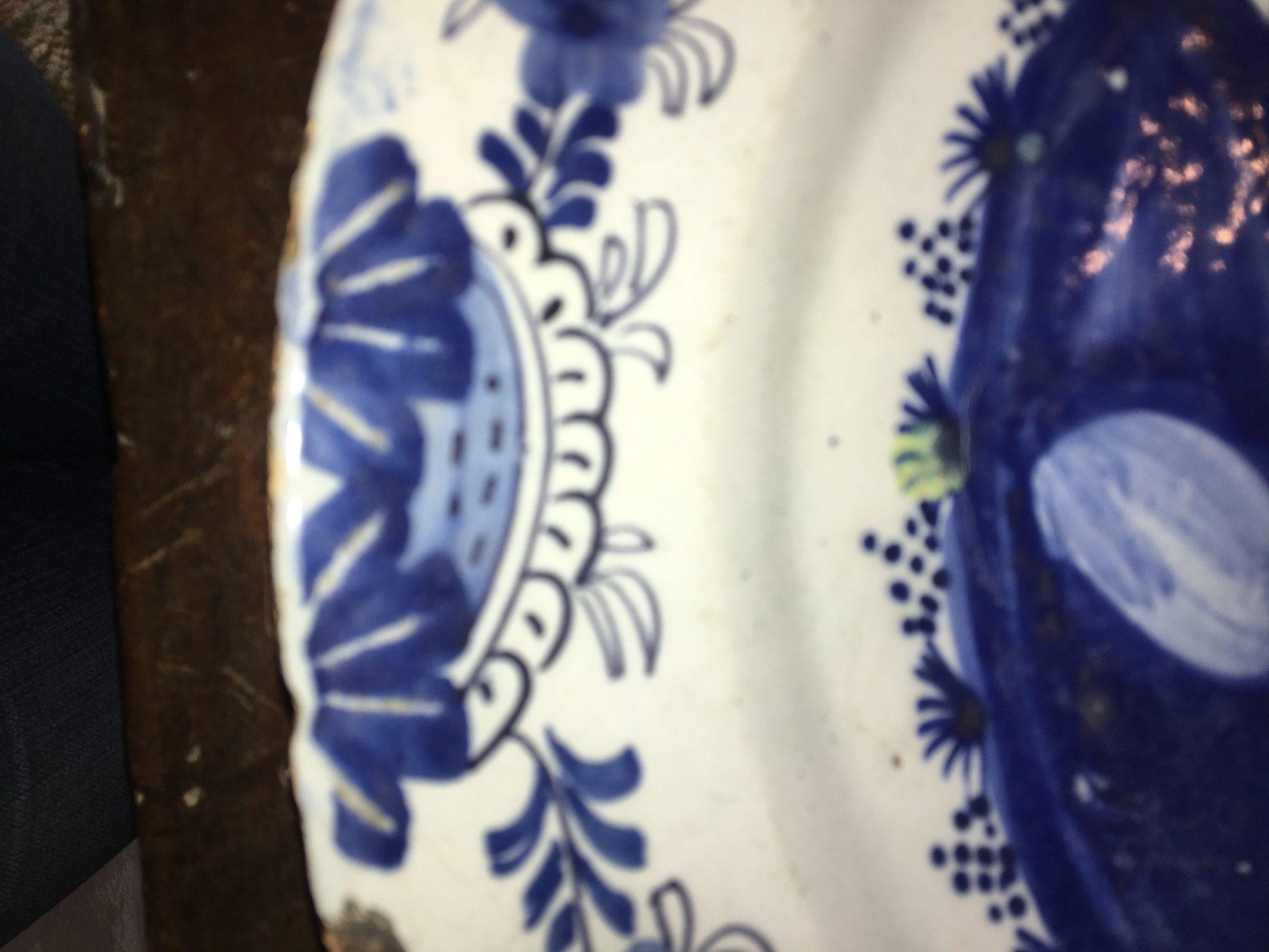 Dutch Blue and White 18th Century Delft Charger