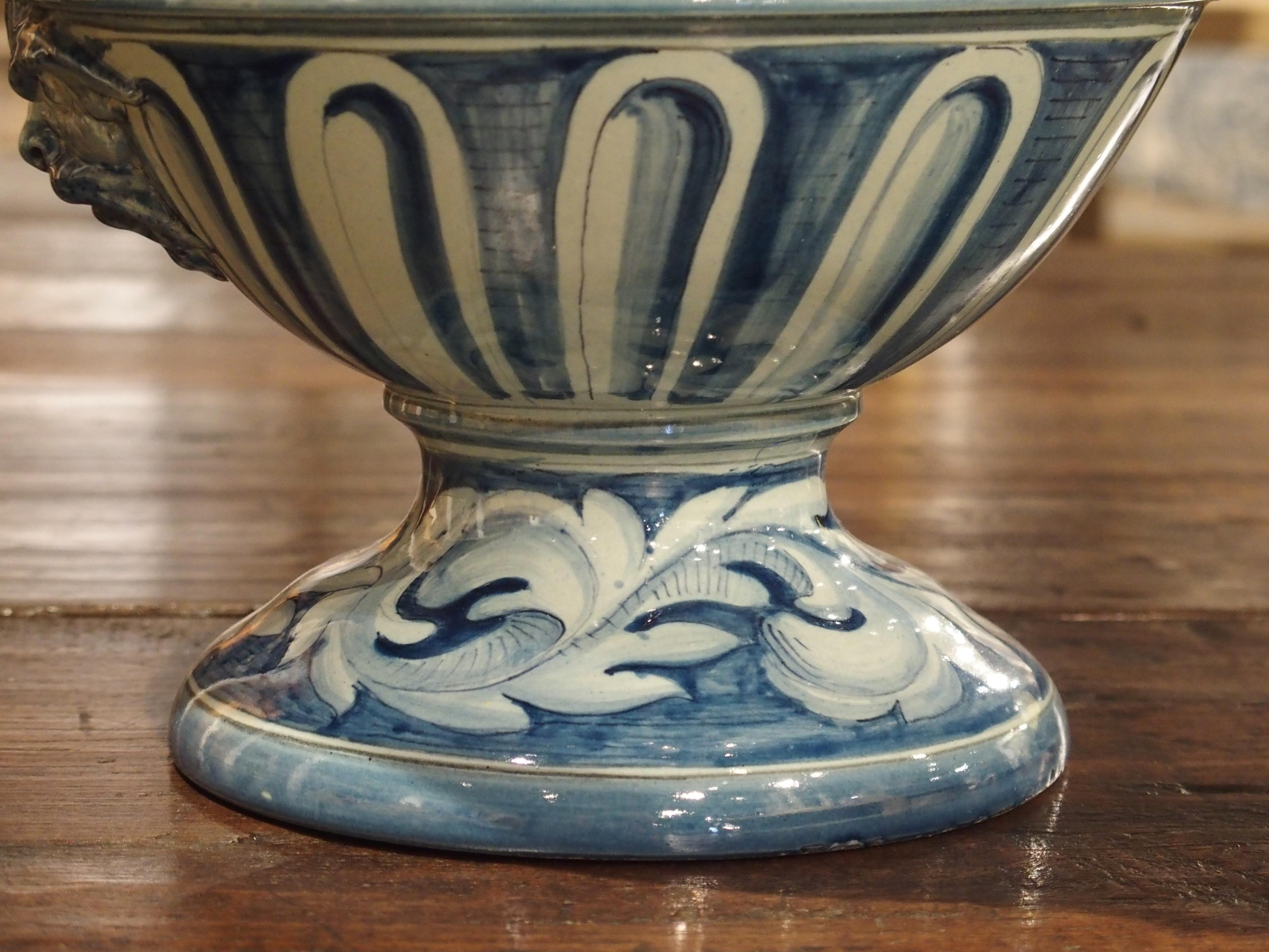 Blaue und weiße Albisola Savona Vase:: Mitte des 20 (20. Jahrhundert)