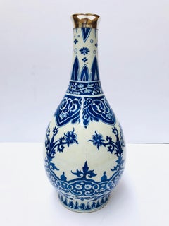 Blue and White Bottle Vase, Delftware by Adrianus Kocx