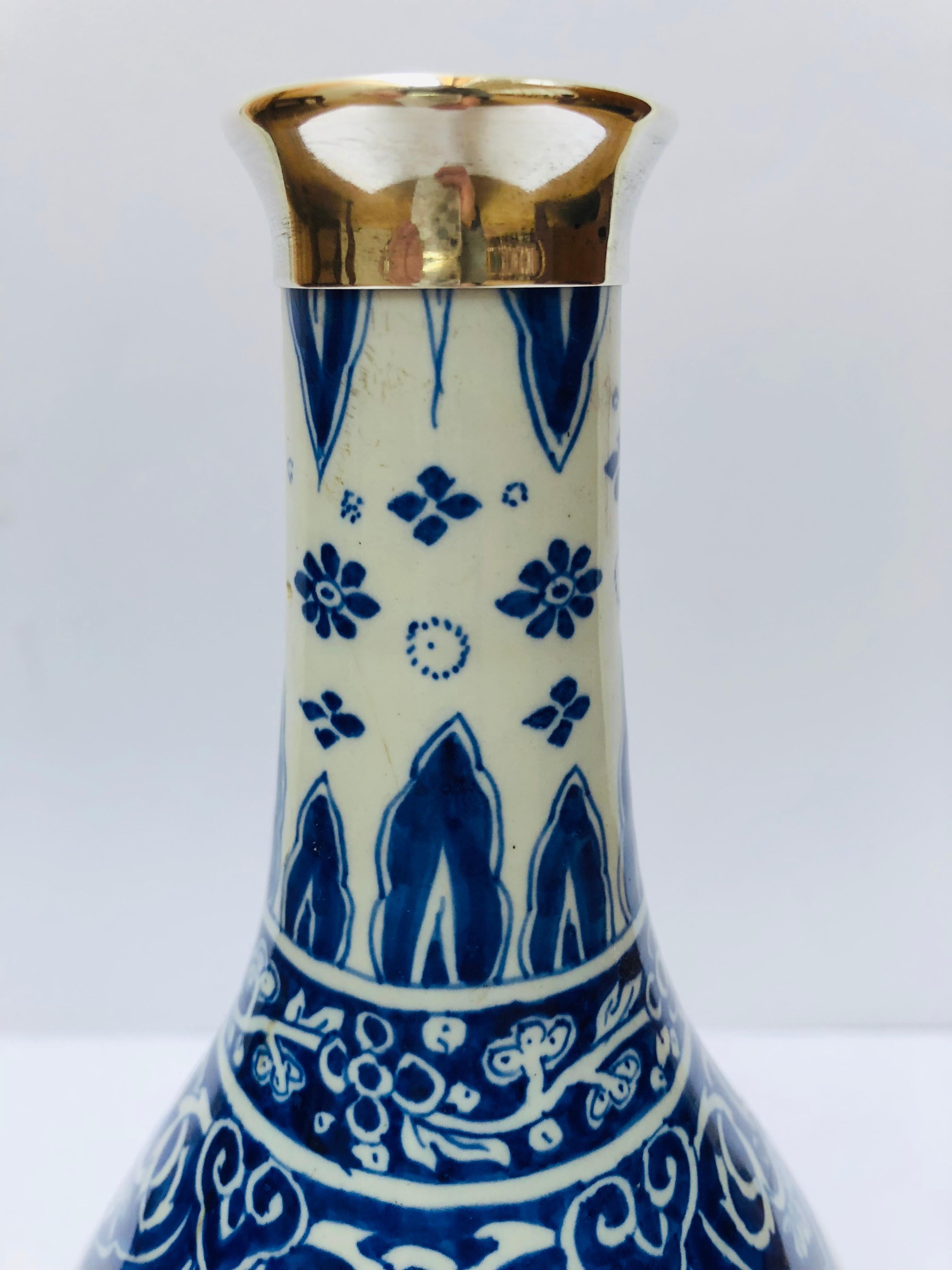 Blue and White Bottle Vase, Delftware by Adrianus Kocx In Good Condition For Sale In Hilversum, NL