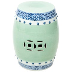 Blue and White Celadon Garden Seat