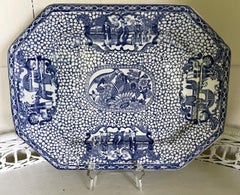 Blue and White Chinese Bird Platter