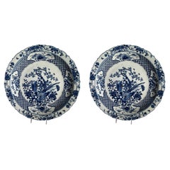Blue And White Chinese Chargers A Pair