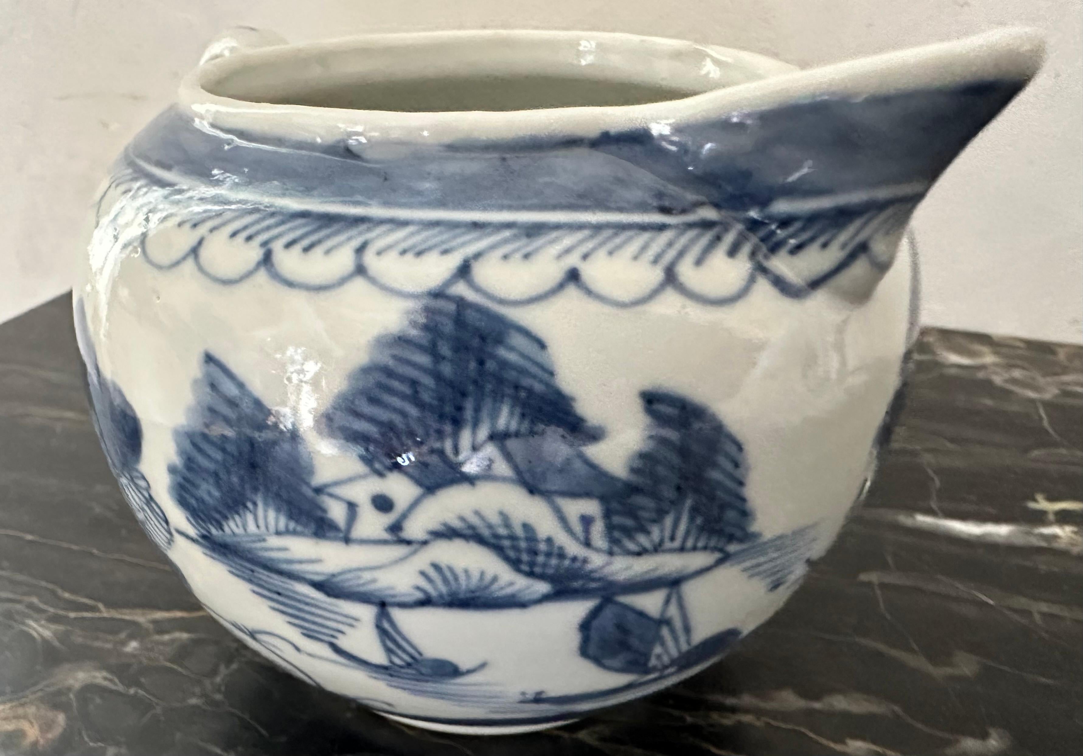 Chinesischer Export- Milchkännchen in Blau und Weiß im Angebot 4