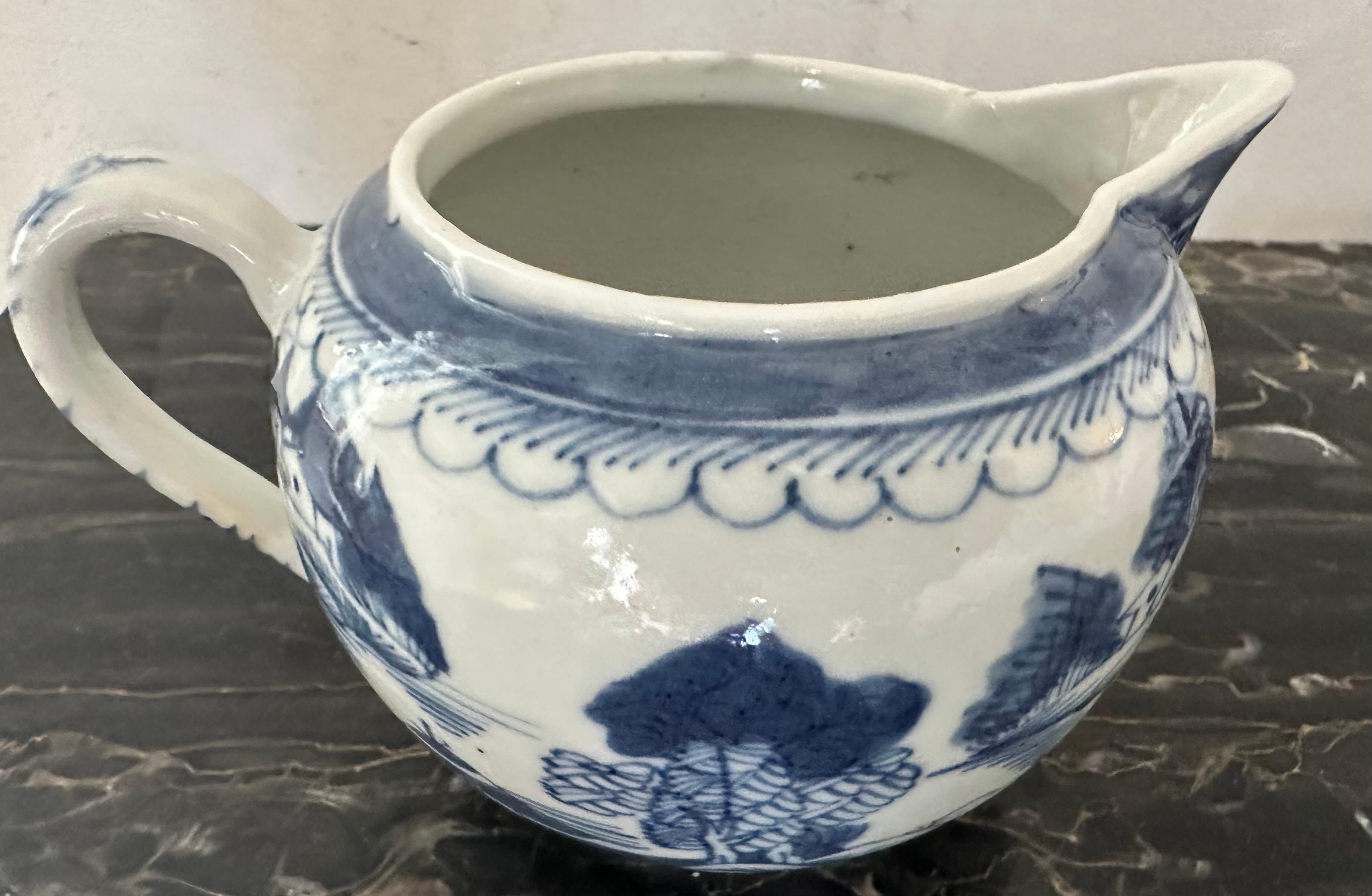 Chinesischer Export- Milchkännchen in Blau und Weiß im Angebot 5