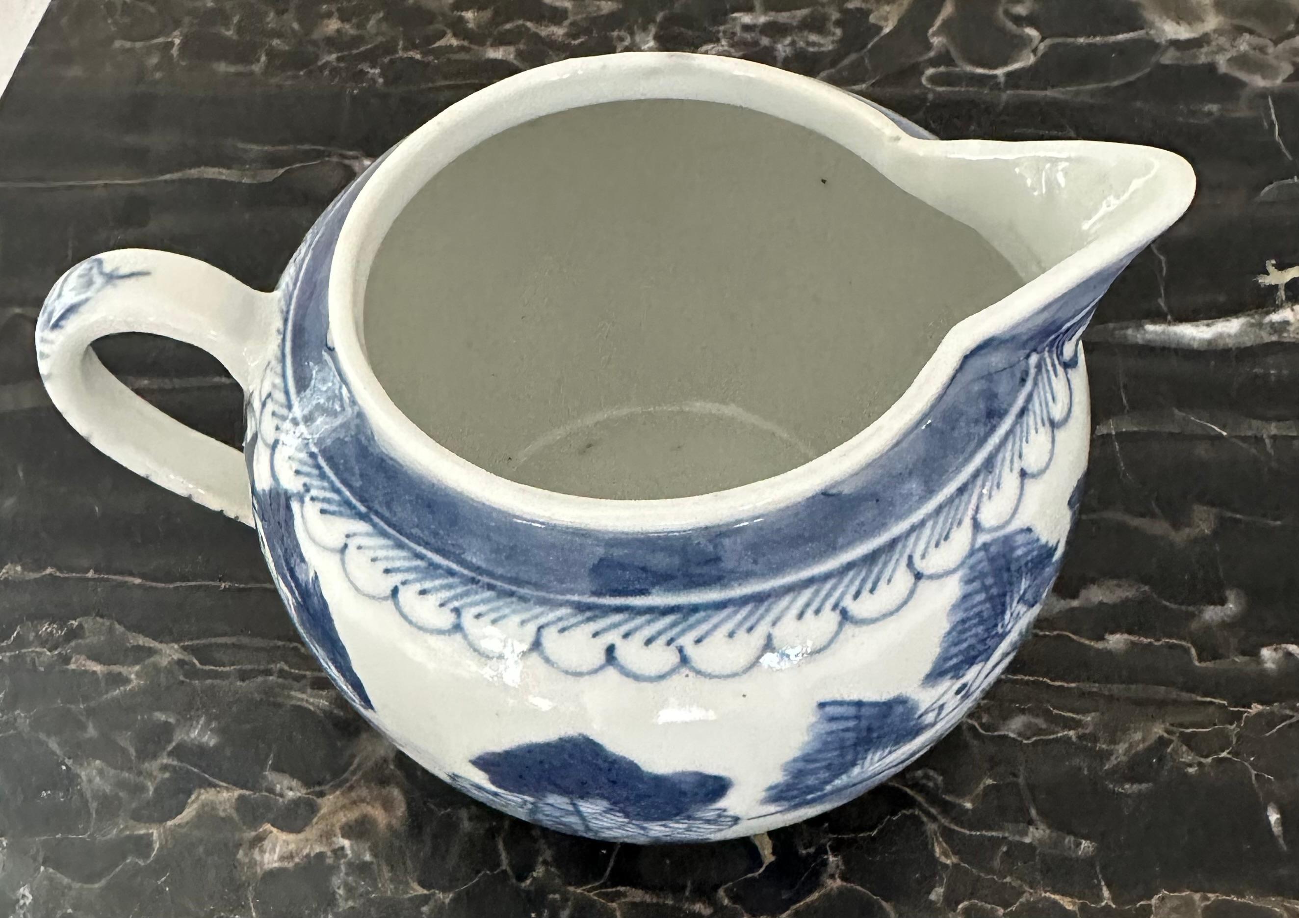 Chinesischer Export- Milchkännchen in Blau und Weiß im Angebot 7