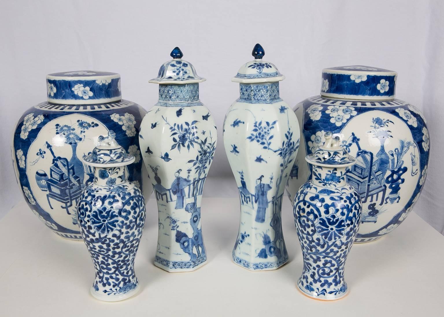 Hand-Painted Blue and White Chinese Porcelain a Collection
