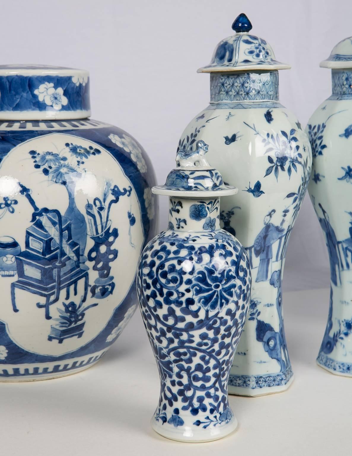 Blue and White Chinese Porcelain a Collection In Excellent Condition In Katonah, NY