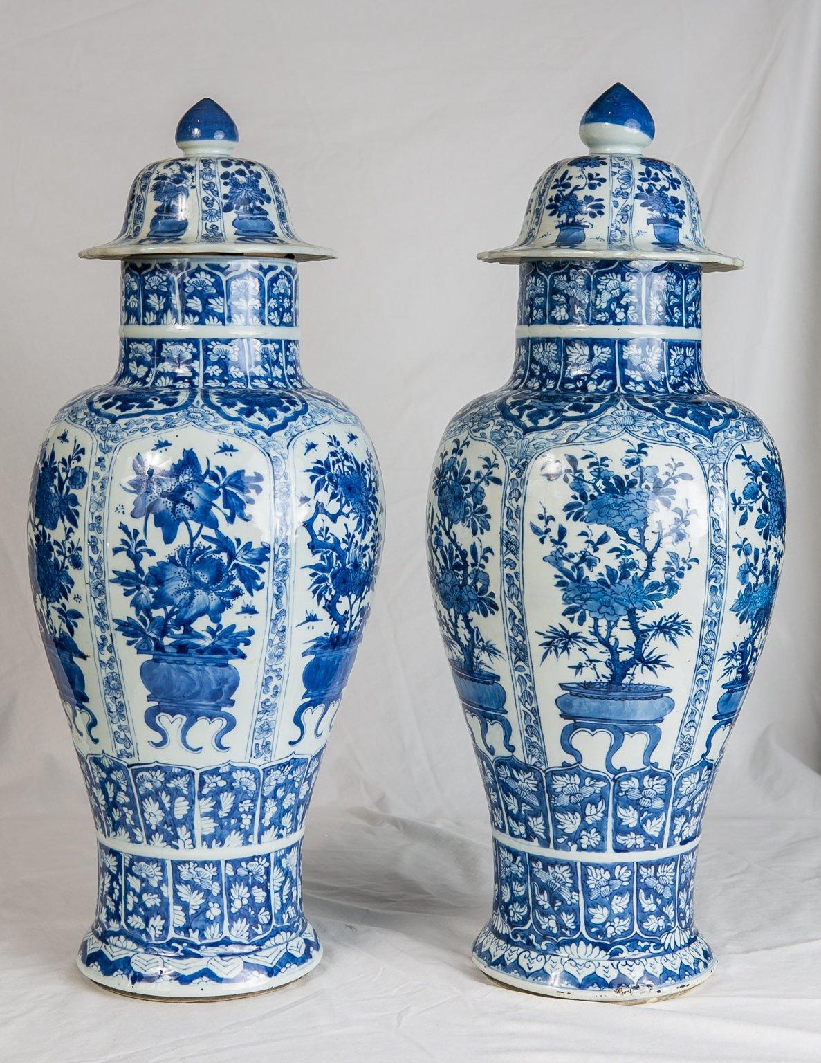 Blue and White Chinese Porcelain Ginger Jars 4