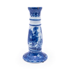 Blue and White Chinoiserie Candle Stand Vase
