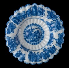Blue and White Chinoiserie Lobed Dish, Delft, 1650-1680