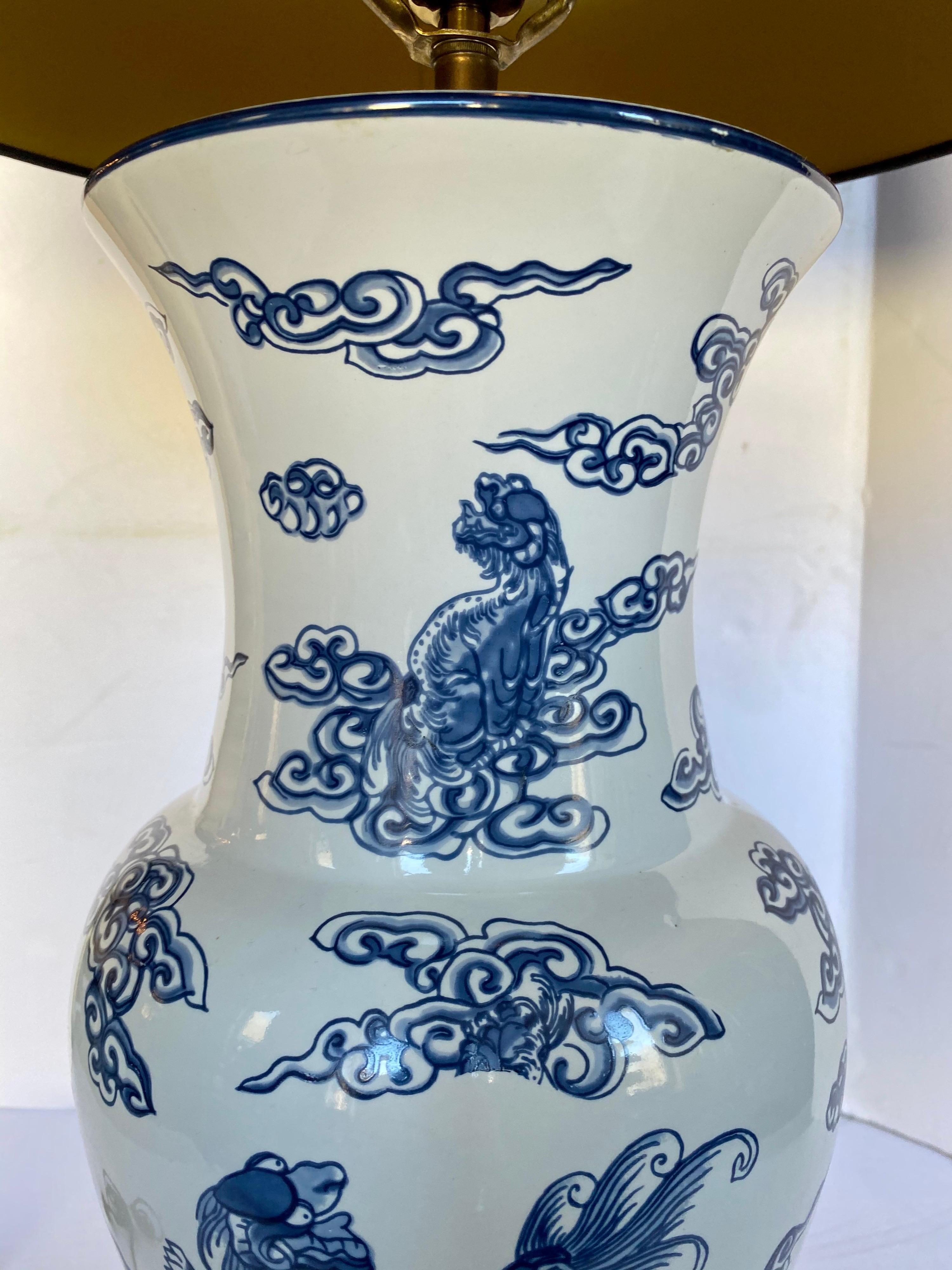 blue and white chinoiserie lamps