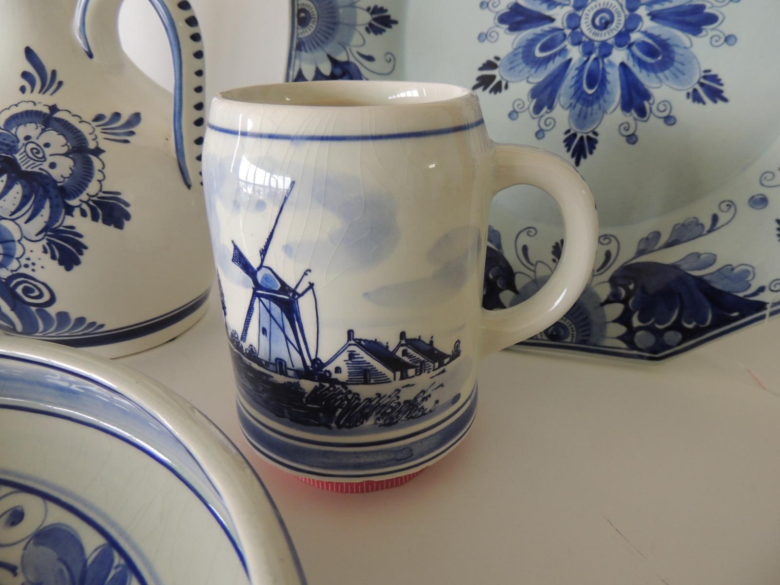 Blue and White Collection of Delftware Pottery Set of '7' 3