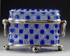 Blue and White Crystal Box, 20th Century