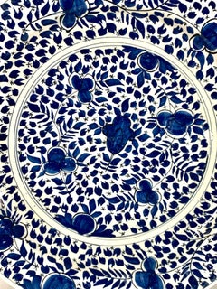 Blue and White Delft Charger Hand Painted Netherlands Circa 1780