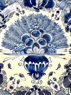 Blue and White Delft Charger Made by The Claw in the Netherlands circa 1780