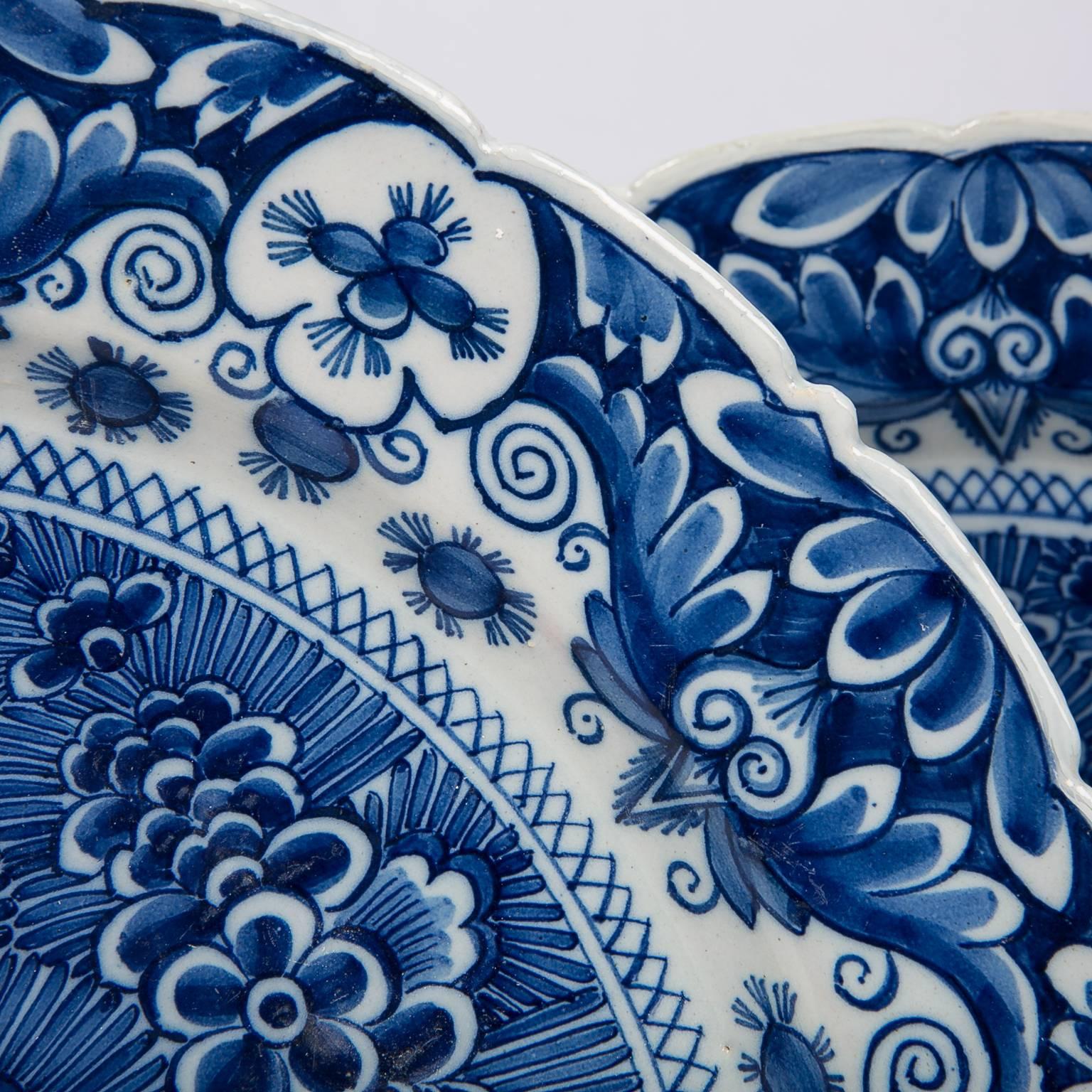 Blaue und weiße Delft Chargers Theeboom Pattern von 