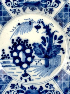 Piatto Delft blu e bianco dipinto a mano, 18° secolo, circa 1780