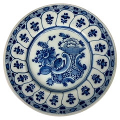 Blue and White Delft Dish Hand-Painted Netherlands, Circa 1780