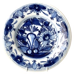 Blue and White Delft Dish Netherlands Circa 1800