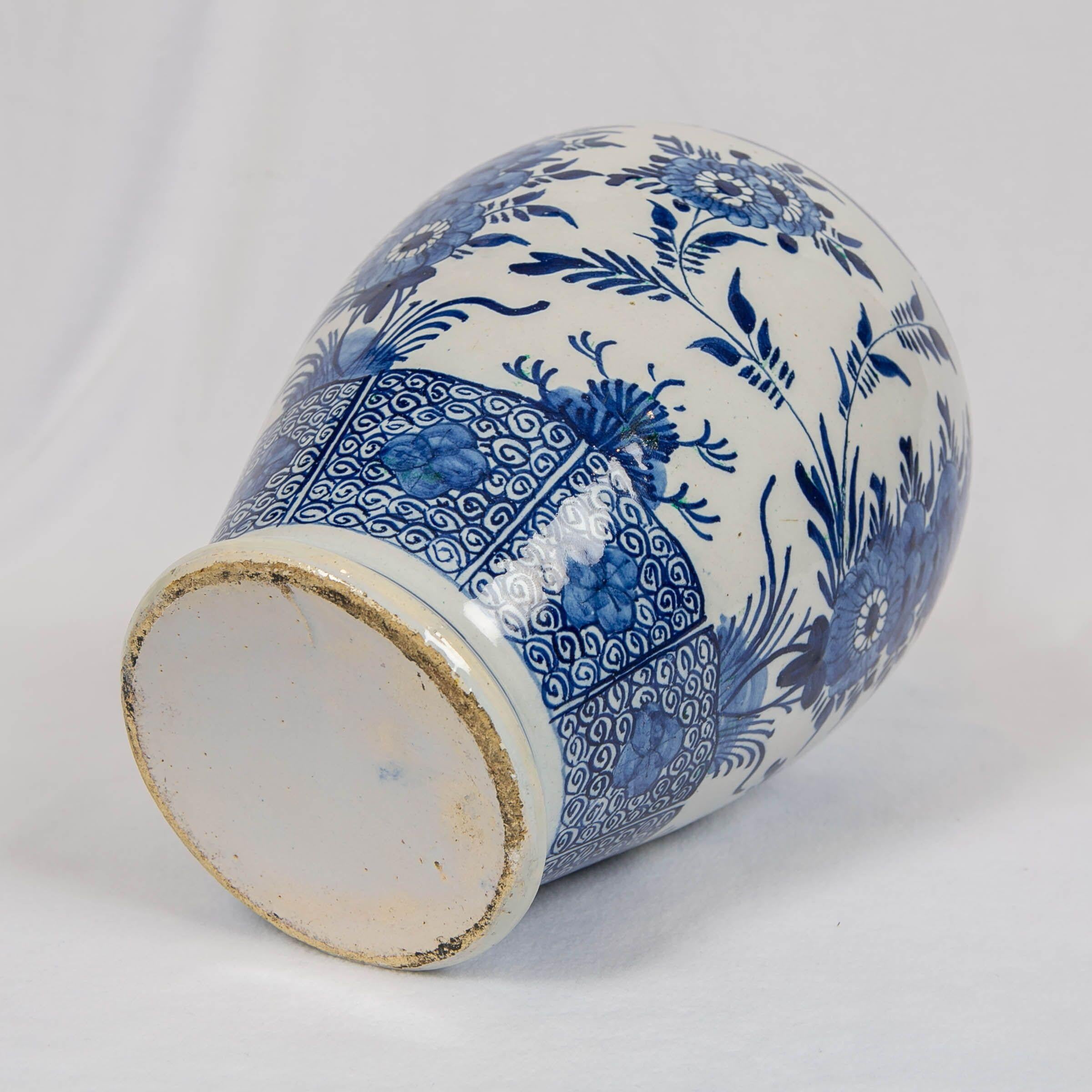 Blue and White Delft Mantle Jar Made circa 1860 4