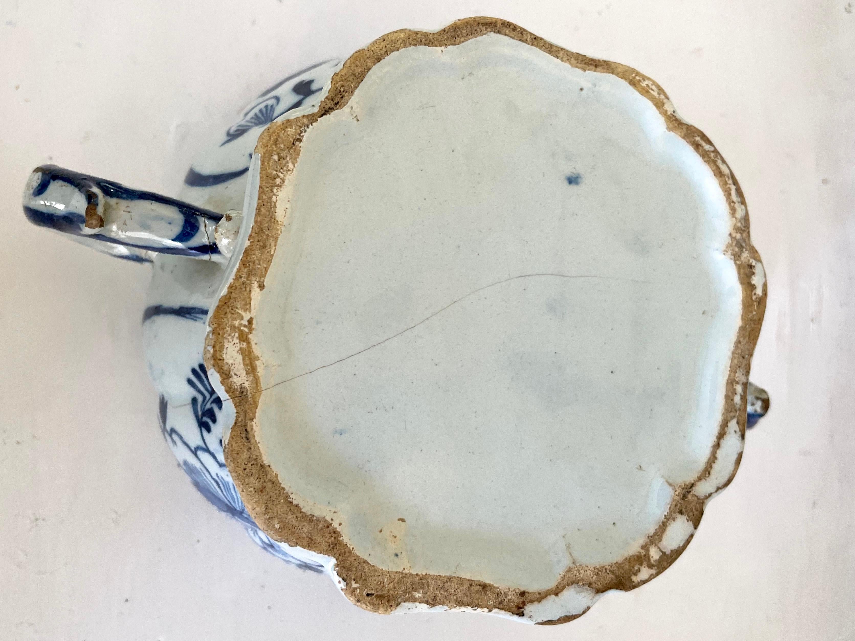 Chinoiserie-Vase mit blauem und weißem Delft-Griff im Angebot 3