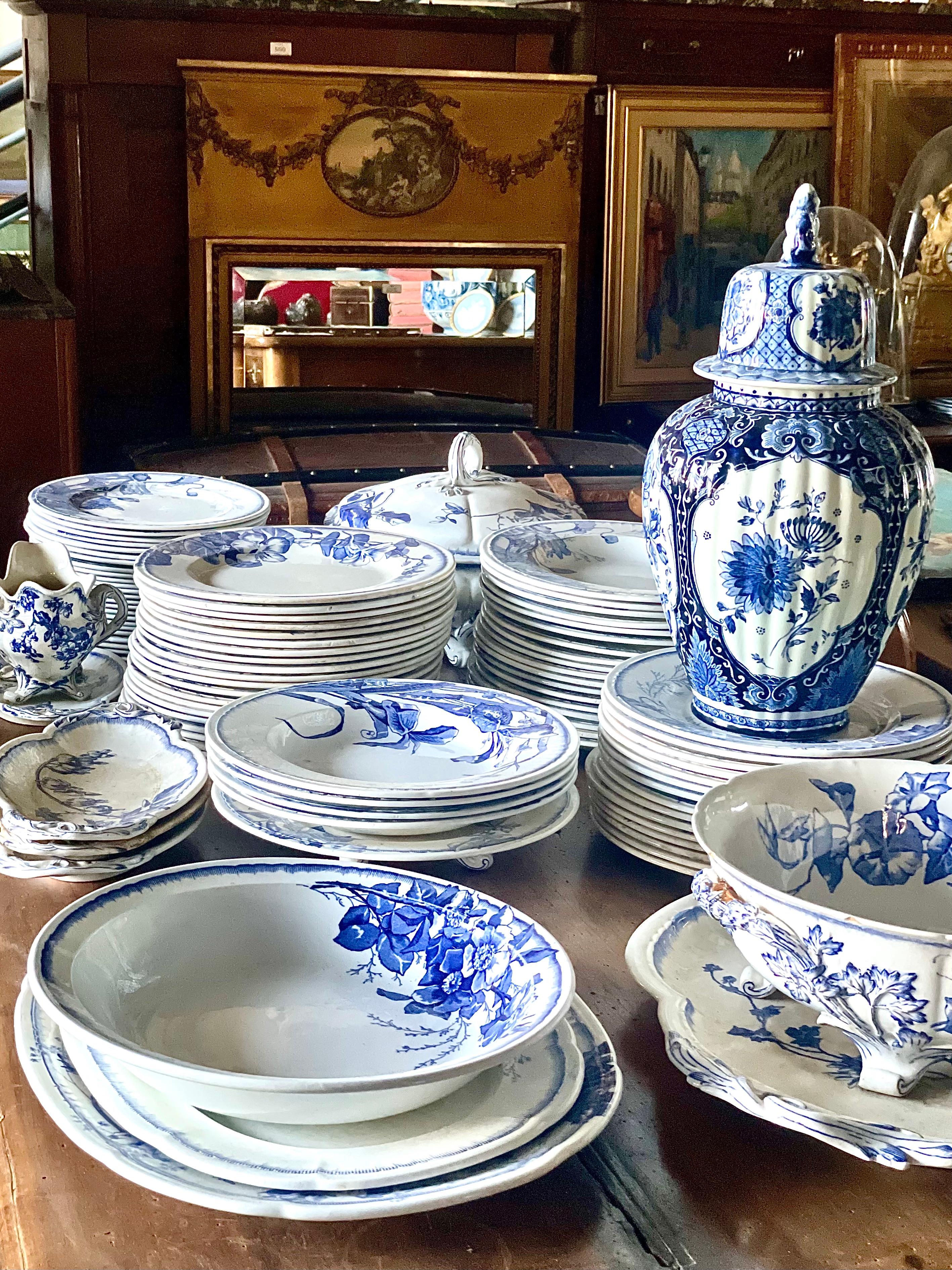 Große Baluster-Vase mit Deckel aus blauem und weißem Delft  im Angebot 7
