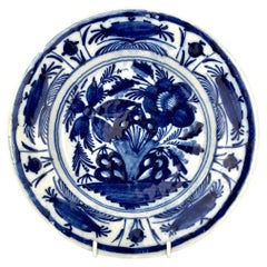 Blue and White Delft Plate Made Circa 1800