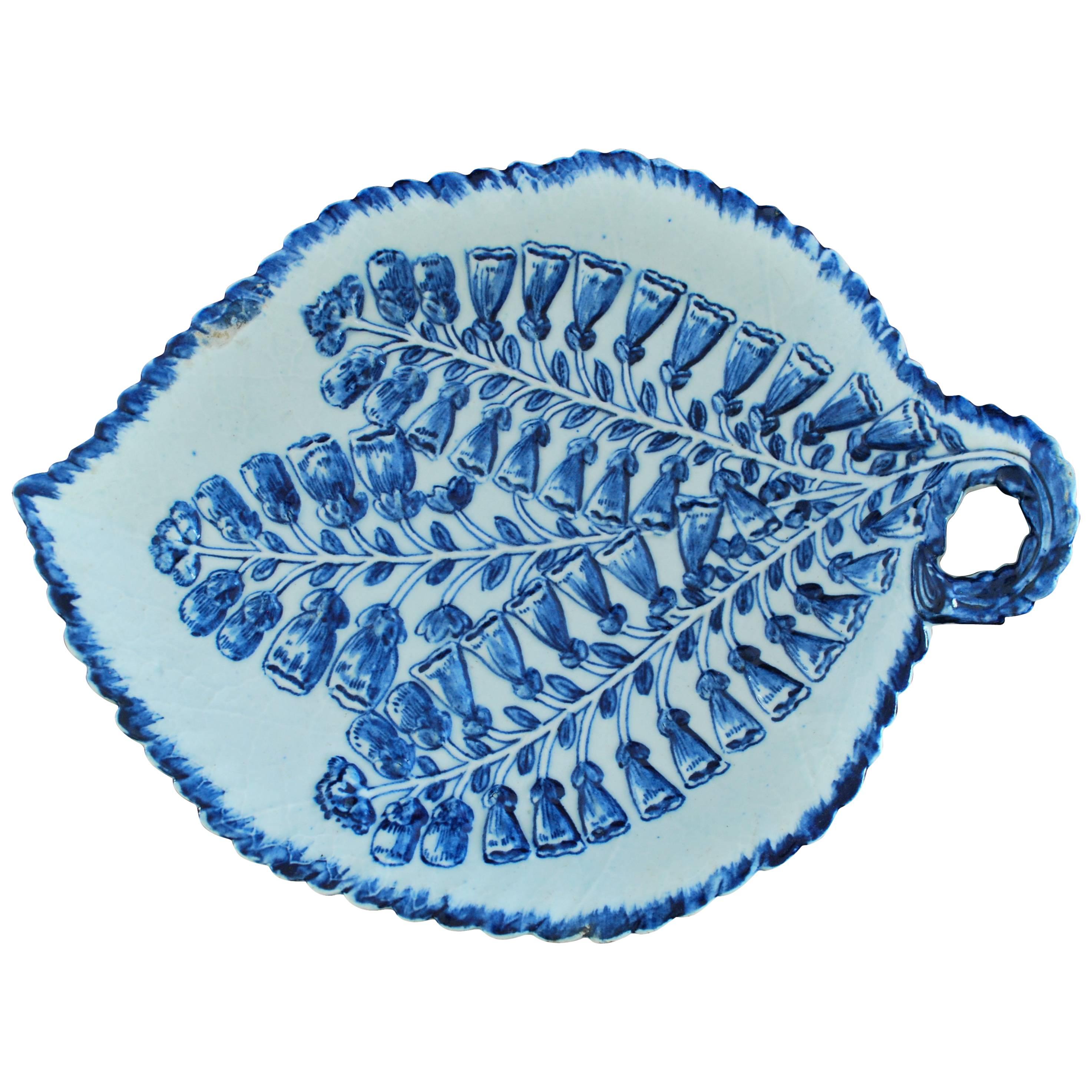 Blue and White Dish, Foxgloves, Bow Porcelain Factory, circa 1765