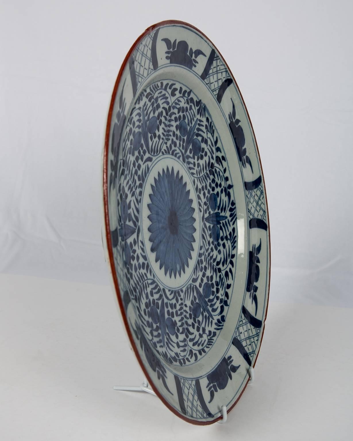 Late 18th Century Blue and White Dutch Delft Charger