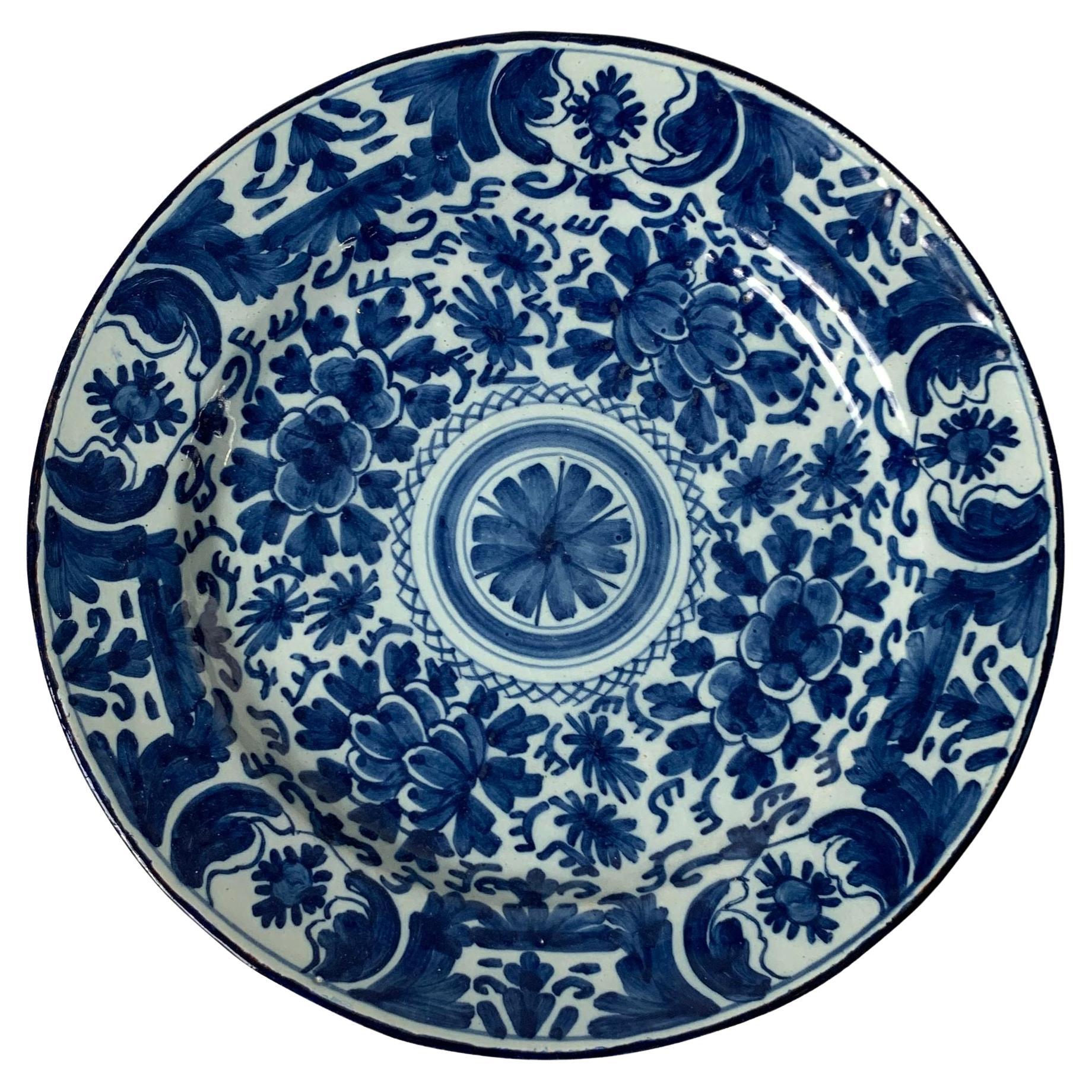 Blue and White Dutch Delft Charger