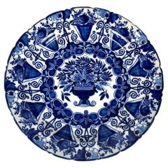 Blue and White Dutch Delft Charger Hand Painted at The Claw Circa 1760