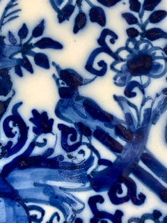 Blue and White Dutch Delft Charger Hand-Painted, Circa 1770