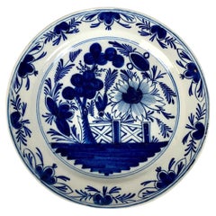 Blue and White Dutch Delft Charger Hand Painted circa 1800