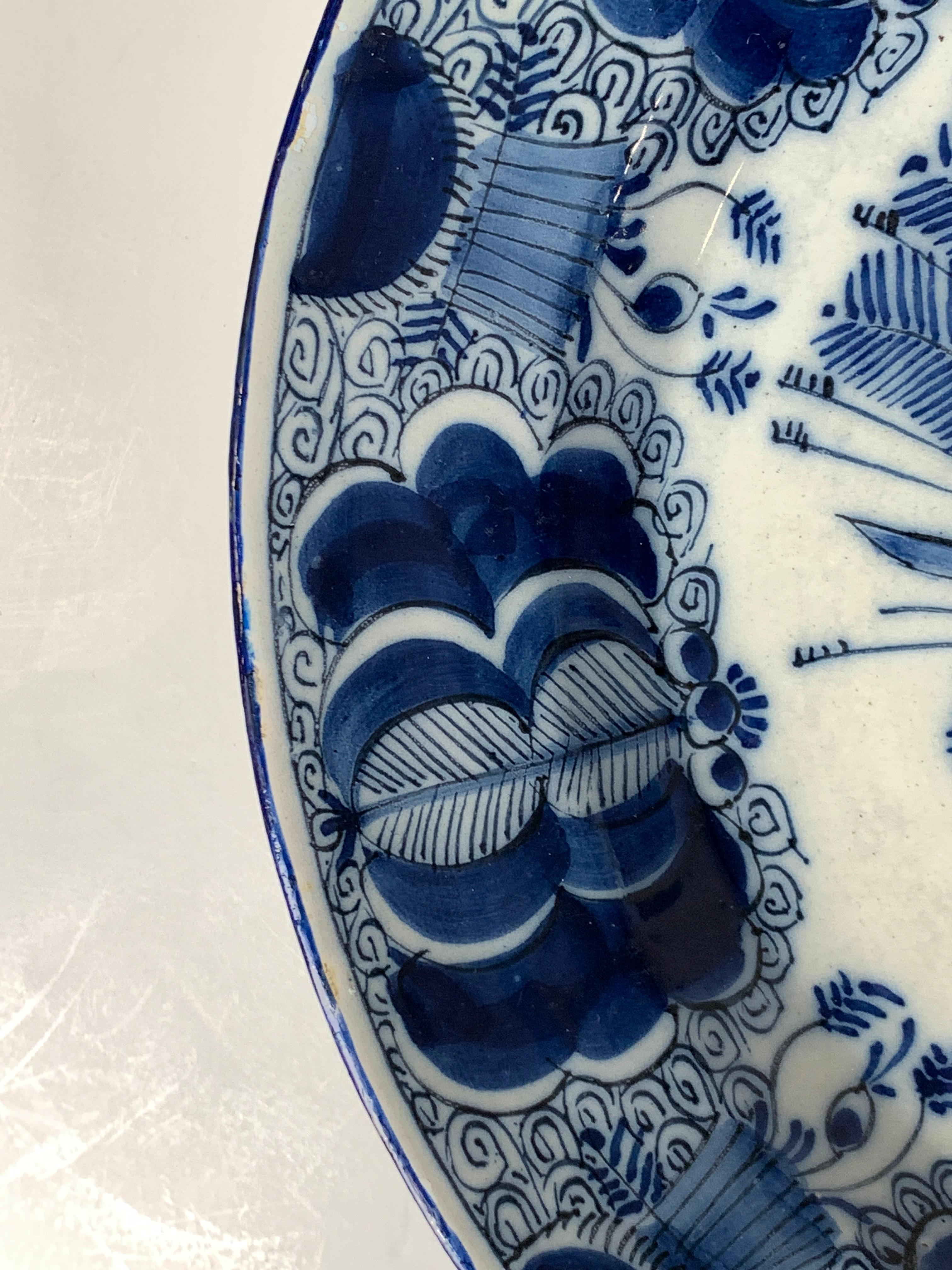 Blue and White Dutch Delft Charger Made, Circa 1780 4