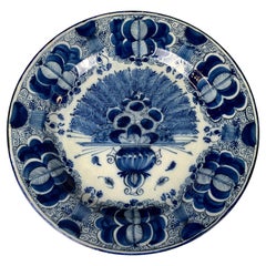 Blue and White Dutch Delft Charger Made, Circa 1780