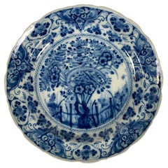 Blue and White Dutch Delft Dish Made, Circa 1760